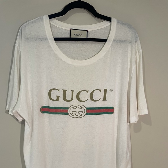 Gucci Oversize Washed T-shirt with Logo - Picture 1 of 15